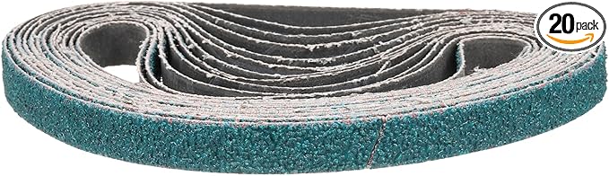 1/2 x 18 Inch Sanding Belt, 20 Pcs 40 Grit Zirconia Knife Sharpener Belts Work Sharpening for Belt Sander Knife Carving Tool Metal Working