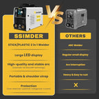 SSIMDER Stick Welder Plastic Welder 2 in 1 Welding Machine ARC-120M 110V MMA ARC Welder Machine dc Inverter Welder with Plastic Gun Upgraded Plastic Welder Portable Welding Machine