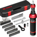 Torque Screwdriver, 64 Pcs 10-70 Inch Pound Torque Screwdriver Set with T-Bar & S2 Bits, Accurate 1/4" Small Torque Wrench Screwdriver for Bike, Scope Mounting & Device Assembly