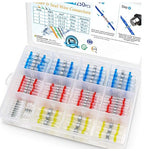 TICONN 250 Pcs Solder Seal Wire Connectors, Heat Shrink Butt Connectors, Waterproof and Insulated Electrical Wire Terminals, Butt Splice (250PCS)