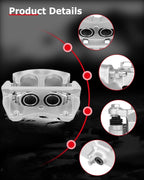 cciyu Front Left & Right Brake Calipers Assembly w/Bracket 19B3826 19B3827 2009 2010 2011 2012 2013 2014 2015 For Honda For Pilot
