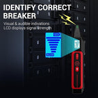 NOYAFA NF-824 Rechargeable Circuit Breaker Finder with LCD Display & GFCI Outlet Tester, 90-230V AC Circuit Breaker Finder Tool, NCV Electrical Circuit Tracer, Adjustable Sensitivity, Flashlight