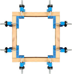 90 Degree Clamp,Positioning Squares, 3" 4" 2.3" Right Angle Clamp with 12 Clamping Squares,Corner Clamps Woodworking Tool for Pictures Frames Cabinets Boxes,Blue