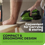 Greenworks 24V Cordless Mouse Detail Sander, Wood Sander with 11,000 OPM, Removable Dust Collection Bag, 2Ah Battery & Charger