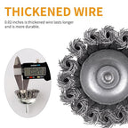7 Pack Twist Knot Wire Wheel Brush Crimped Cup Wire Wheels Brush Set for Drill with 1/4-Inch Shank for Rust Removal, Corrosion and Paint