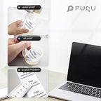 PUQU 20x10mm Direct Thermal Sticker Labels, Self-Adhesive All-Purpose Label Maker Tape, Compatible with AQ Series Label Printer, Refills Standard Laminated Office Labeling, 1 Roll of 600 Labels