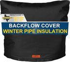 Backflow Preventer Cover Insulated (5˚F) - 40" W x 36" H Backflow Cover for Winter Pipe Freeze Protection - Sprinkler Covers for Outside, Double Wall Insulation Cover Black