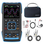 【FNRSI Newest Upgraded 2C53T with 2 P6100 Probe】 3In1 Oscilloscope/Multimeter/DDS Signal Generator 50MHz Bandwidth 250MS Sampling Rate 20000 Count RMS for Voltage, Current, Capacitor, Resistor, Diode