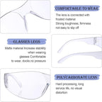 Yunsailing 100 Pack Bulk Safety Glasses Eye Protection Goggles for Women Men DIY Construction Lab