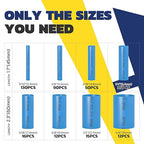 haisstronica 360PCS Heat Shrink Tubing,3:1 Ratio Adhesive Lined Marine Heat Shrink Tube Kit 8 Sizes(3/32"-5/8") Blue