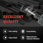 S&F STEAD & FAST Carbide Burr with 1/4” Shank 1/2” Cutter Dia 1/2” Length, Professional Grade Tungsten File, Die Grinder Bit for Metals, Rotary File Ball Shape, Grinding Burr Bit