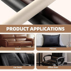 Leather Repair Patch, Strong Sticky Repair Patch Self Adhesive Waterproof, DIY Large Leather Patches for Couches, Furniture, Sofa, Car, Chair (Black, 3.5X79 inch)