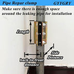 Water Pipe Repair Clamp for 1-1/4 inch Pipe(OD of The Applicable Pipe is 1.65 inch),Leak Sealer for Pipes and Plumbing,Length 4.72 inch,Suitable for PE/PPR Pipes,Steel/Iron Pipes