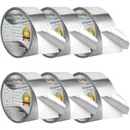 6Rolls Aluminum Foil Tapes, HVAC Duct Tape Heavy Duty, Silver Metal Adhesive Insulation Tape (3.9mil, 2"x65 Feet) High Temperature for Pipe Ductwork, Sealing Patching Heat Cold Air Ducts, Dryer Vents