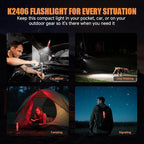 Rechargeable Tactical Flashlights High Lumens - Super Bright Small Powerful LED Magnetic USB C Flashlight, 8 Modes, Dual Button Waterproof Pocket Flash Light for Emergency, Car (2, Red)