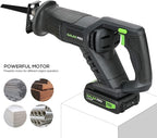 GALAX PRO Cordless Reciprocating Saw with 20V 2.0Ah battery, 0-3000RPM Variable Speed Power Reciprocating Saws with 7/8" Stroke Length,5pcs Zallsaw Blade for thin wooden board, soft metal Cutting
