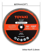10-Inch Miter Saw Blade, 120-Tooth Fine-Finish Professional Woodworking Saw Blade for Miter Saws Table Saws and Circular Saws