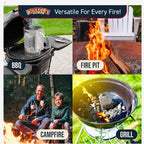 Fire Starter Rolls 200 pcs - Value Pack - Waterproof, Odorless - for BBQ, Charcoal Grills, Camping, Fire Pit, Indoor Fireplace, Wood Stove - Natural, Quick Ignition, Long Burn Charcoal Starter