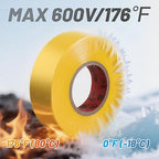 RED WOLF 10 Pack Colored Electrical Tape 3/4 Inch x 66 Ft Industrial Grade UL/CSA Listed 7 Mil Thick Flame Retardant High Temp Waterproof Electrical PVC Tape Electric Super Vinyl Rated 600V