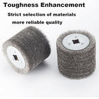 Surface Conditioning Tool Drum 4.7" x 4" Stainless Steel Wire Brush Drum (0.29mm Wire) Abrasive Wire Wheel for Metal Surface Polishing Grinding Removing