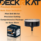 3-1/2 inch Diamond Hole-Saw Bits with Pilot Drill Bit -3-1/2" Diamond Tipped Tile Hole Saws with Guiding Bit Accurate Drilling for Porcelain Tile Ceramic Pottery Granite Stone Glass Bottles 90mm.