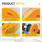 6'' Hard Wool Felt Buffing Wheel Set Nylon Fiber Flap Disc Polish Grinding Wheel Cotton Buffing Wheels for Bench Grinder for Metal, Jewelry, Wood Polishing Rust Removal, with 2 Polishing Compound
