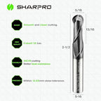 Carbide Ball Nose End Mills 2 Flute 5/16 Inch SHK. and Cutting Dia. 3D Carving, High-Speed and Deep Cutting, AlCrN Coated, Apply for Alloy Steel, Stainless Steel and Various Cast Iron. (3PCS)