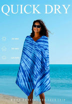 4 Pack Microfiber Lightweight Thin Beach Towel Sand Free Quick Dry Super Absorbent Large Towels for Swimming Pool Yoga Gym Travel Vacation Beach Accessories Essentials for Adults