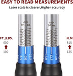 3/4-Inch Drive Click Torque Wrench, 48-tooth High Accuracy Torque Wrench Set with a Hex Key 100-600ft.lb / 135-815Nm
