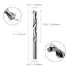 LUMN 5/16" Solid Carbide Jobber Drill Bits with Straight Shank and 118° Point Angle, Made from Tungsten Carbide Material,5-Pieces