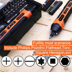 Power Screwdriver,Electric Small Drill,with LED Lights&USB Charging Battery,Speed Adjustable,Electric&Manual,Includes USB Cable&29pcs Bits Set,1 Bit Extender,Carrying Case