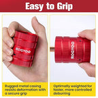 Deburring Tool, Plumbing Reamer Chamfering Tool for 1/4 Inch to 1-5/8 Inches, Inner Outer Pipe Reamer with 4 Solid Cutting Edges for PVC, Copper and Aluminum Tubes, Red