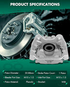 SCITOO 18-B5030 18-B5031 Disc Brake Calipers Assembly with Bracket Fit For Cadillac 2007 2008 2009 2010 2011 2012 2013 2014 2015 2016 2017 2018,For Chevrolet 2007-2018,For GMC 2007-2018