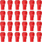 PATIKIL 6 mm Stop Peg Lock, 25 Pcs Pegboard Hooks Anti Sweep Theft Hook Locks Plastic Pegs for Mobile Accessories Shop Clothes Retail Security Display, Red