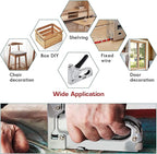 NEU MASTER 3 in 1 Staple Gun, Manual, Heavy Duty with Stapler Remover and 2000Pcs Staples for Upholstery, Fixing Material, Decoration, Carpentry, Furniture
