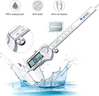 Kynup Digital Caliper, Measuring Tool, Digital Micrometer Caliper with Stainless Steel, IP54 Splash Proof Protection Design, Inch Metric Fraction Conversion, Large LCD Screen (6Inch/150mm)