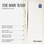 Nécessaire The Body Wash Fragrance-Free. Natural Body Wash for Women + Men. Barrier Cleanse. Multi-Ceramide Gel Cleanser, 16.9 Fl Oz.