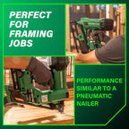 Metabo HPT 18V MultiVolt Cordless 21° Framing Nailer Kit, 3-1/2" Plastic Strip Framing Cordless Nailer, Power Tool with 4.0Ah Lithium Ion Battery, Drives 2" to 3-1/2" Nails, NR1890DRA