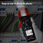MESTEK Digital Clamp Meter Multimeter, TRMS 6000 Counts Auto-ranging Amp Voltage Tester, Measures AC/DC Current, Voltage, Temperature, Capacitance, Resistance, Continuity, Diode & NCV