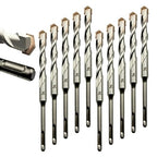 Direko 10-Piece 3/4 inch x 8 Inch SDS Plus Rotary Hammer Drill Bits Carbide Tipped Concert Drill Bits for Concrete, Brick, Cement Walls, Stone, Hammer Drill Bits for Concrete