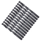 Drill Bit, 15/32" Cutting Diameter, 4241 HSS Nitriding Black 118° Cutting Angle Versatile Jobber Bits - (Applications: for Drilling Plastic Wood Soft Metal), 12-Pieces
