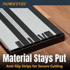 POWERTEC 110" Track Saw Guide Rail Joining Set for Ridgid Track Saws, Include 2x55" Extruded Aluminum Guide Rail and 2 Rail Extension Connectors Perfect for Repeatable Rip Cuts & Crosscuts (71989)