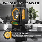 Laser Level with Tripod,DEGLASERS 100Ft Green Cross Line Self Leveling laser level,Dual-Module,Selectable Laser Lines With Rechargeable Battery for Picture Hanging,Tile,Construction Indoor Project