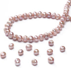 Natural Pearl Beads Potato 5-6mm Purple Freshwater Cultured Loose Gemstone Beads for DIY Jewelry Making 13.8''/Strand HQ