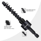 Hex Shaft Hole Saw Mandrel, 7/16-Inch and 3/8 Inch Hole Saw Arbor with 3Pcs Central Drill/2PCS Hex wrench/2Pcs Spring
