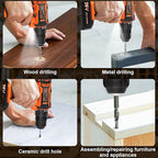 20v Drill Driver Set,Cordless Drill with Battery and Charger,LED Tools Kit,25+1 Torque Setting and 43pcs Bits