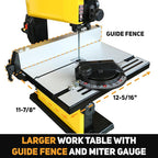 3-Amp 9-Inch Band Saw, 2500FPM Benchtop Bandsaw with Removable Safty Key, Cast Aluminum Table, Steel Base for woodworking