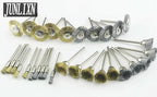𝐉𝐔𝐍𝐋𝐈𝐗𝐍 30 Pcs Wire Brush Wheel, 1/8" Shank Coarse Crimped Brass and Steel Wire Brushes Kits for Dremel Rotary Tool