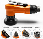 2-in-1 Mini Air Chamfer Tool for Chamfering and Round Cornor on Metal, Arc Corner 45 Degree Pneumatic Beveling Trimming Deburring Machine