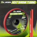 Heat Shrink Tubing 50 Feet Roll, 3:1 Ratio Adhesive Lined Marine Grade Shrink Wrap Tubing,Industrial Heat Shrink Tube Electrical 1/8'' Red